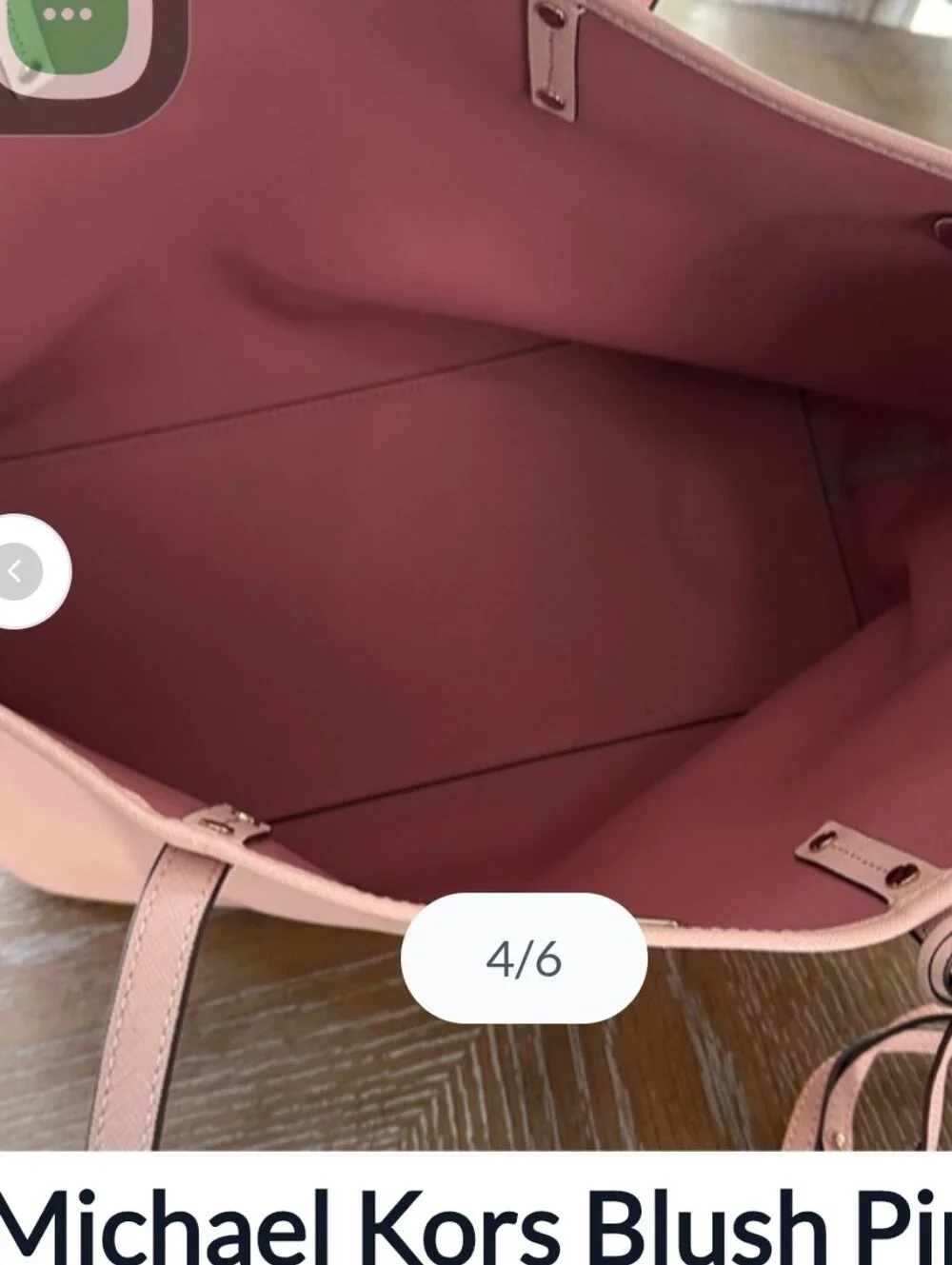Michael Kors Jet Set Leather Pink Tote with Wristlet, EUC